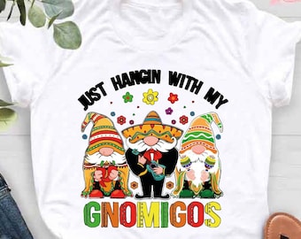 Mexican Gnomes Fiesta, Happy Cinco De Mayo Gift, Mexican T-Shirt, Cinco De Mayo Shirt, Mexican Friends Shirt, Cinco De Mayo, Down To Fiesta
