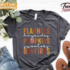 Fall Pumpkin Shirt, Autumn Shirt for Women, Fall Gift, Womens Halloween Shirt, Cute Fall Shirts, Flannels Hayrides Pumpkin Shirt, Fall Tee