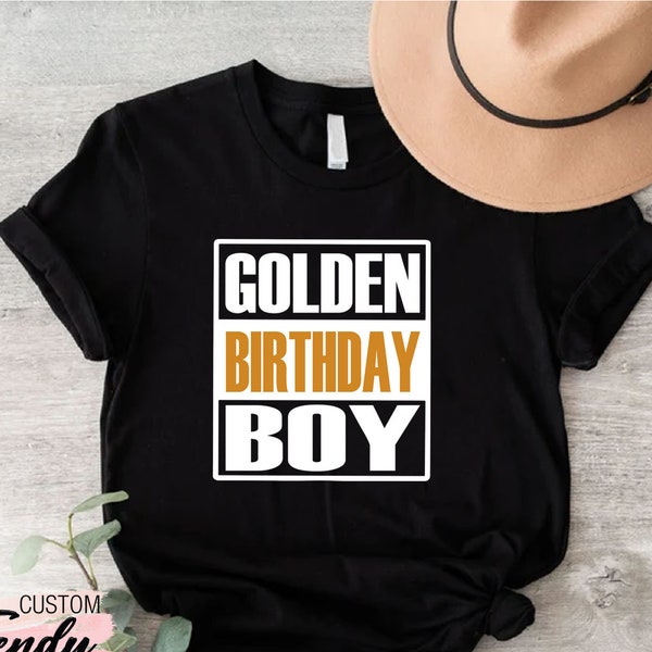 Golden Birthday Boy Shirt,Boys Golden Birthday Shirt,Birthday Boy Tshirt,Birthday Gift for Him,Gift For Birthday Boy,Toddler Birthday Shirt