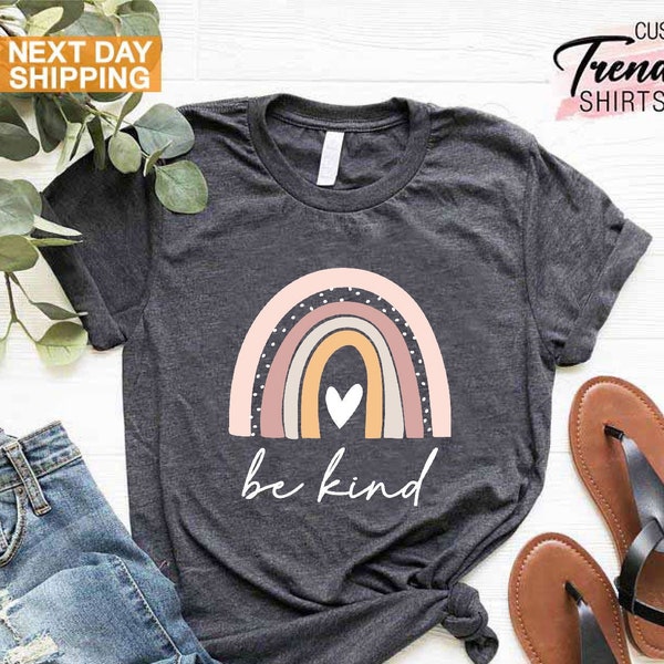 Kindness Shirt, Rainbow Shirt, Be Kind T-Shirt, Teacher Gift Shirt, Motivational Shirt, Positive Vibes Tee, Be Kind Shirt, Gift for Students