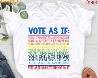 Vote Election Shirt, Women's Rights Shirt, LGBT Pride Shirt, Gun Reform Shirt, BLM Shirt,Roe v Wade Shirt,Reproductive Rights Shirt,RBG Gift