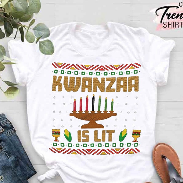 Kwanzaa Shirt, Christmas Kwanzaa Shirt, Kwanzaa Celebration Shirt, Family Matching Kwanzaa Shirt, Kwanzaa Candles Shirt, Kwanzaa Gift