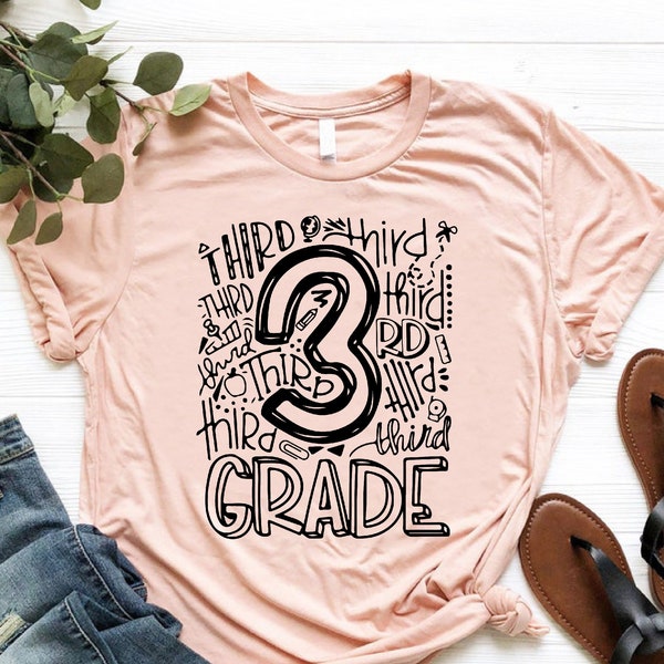 3rd Grade Teacher Shirt - Etsy
