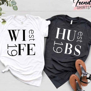 Wife Hubs Shirt, Honeymoon Gifts, Newly Wed Shirts, Married Couple Shirt, Just Married Shirt, Wifey and Hubby, Couple Matching Shirts Gifts