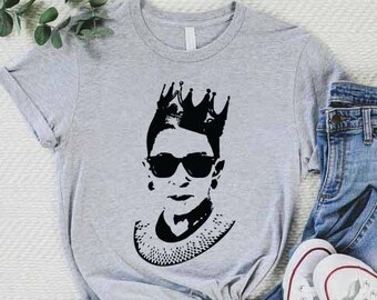 RGB Shirt, Equality Shirt, Women's Rights T-Shirt, Queen Crown Supreme Court, Feminism Tees, Ruth Bader Tee, Inspiring Feminist Tee, Dissent