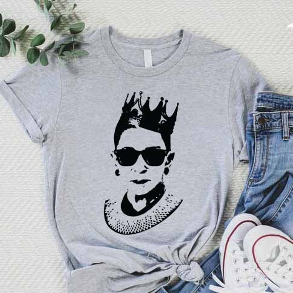 RGB Shirt, Equality Shirt, Women's Rights T-Shirt, Queen Crown Supreme Court, Feminism Tees, Ruth Bader Tee, Inspiring Feminist Tee, Dissent