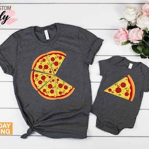 Pizza T-Shirt, Fathers Day Gift, Pizza Matching Family Shirt, Pizza and Pizza Slice, Pizza Shirts Set, Family Pizza Slice T-Shirt, Daddy Son