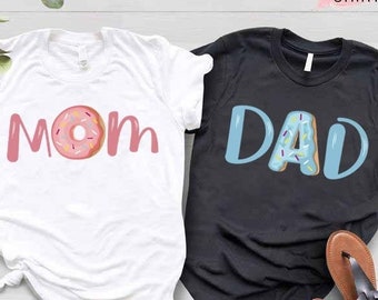 Mom Dad Donut Shirt, Donut Birthday Shirt, Donut Family Shirt, Funny Donut Gifts, Donut Mom Shirt,Donut Dad Shirt,Donut Theme Birthday Party