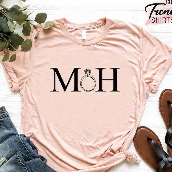 Maid Of Honor Shirt, Bridesmaid Proposal Gifts, MOH Tee, Wedding Tees, Bridal Shirt, Bridal Party Tee, Wedding Party Shirt, Wedding Gift Tee