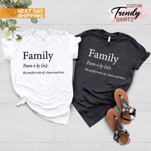 Family Definition Shirts, Cute Family T-shirt, Funny Family Shirt, Gift ...
