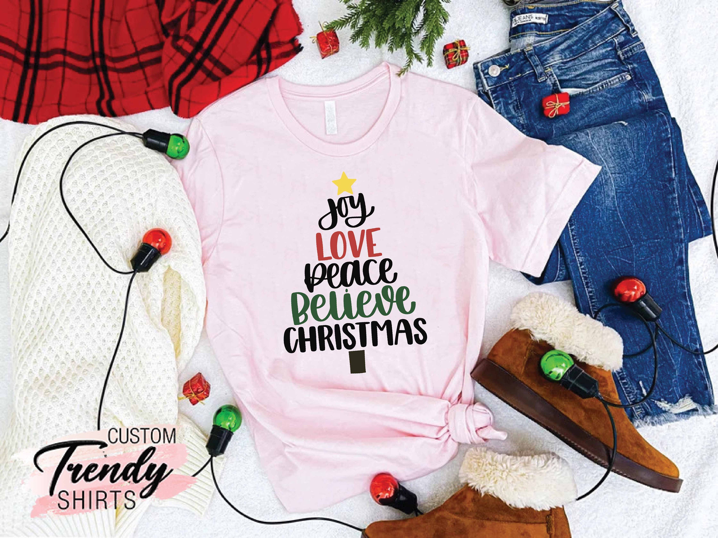 Discover Joy Shirt Ladies Christmas Shirt, Graphic Tee, Love Xmas T-shirt, Happy Holiday
