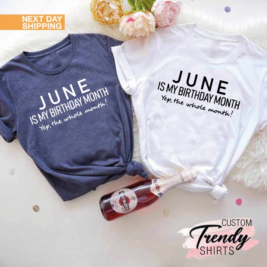 June Birthday Shirt June Girl Tshirts June Girl Shirt June Etsy