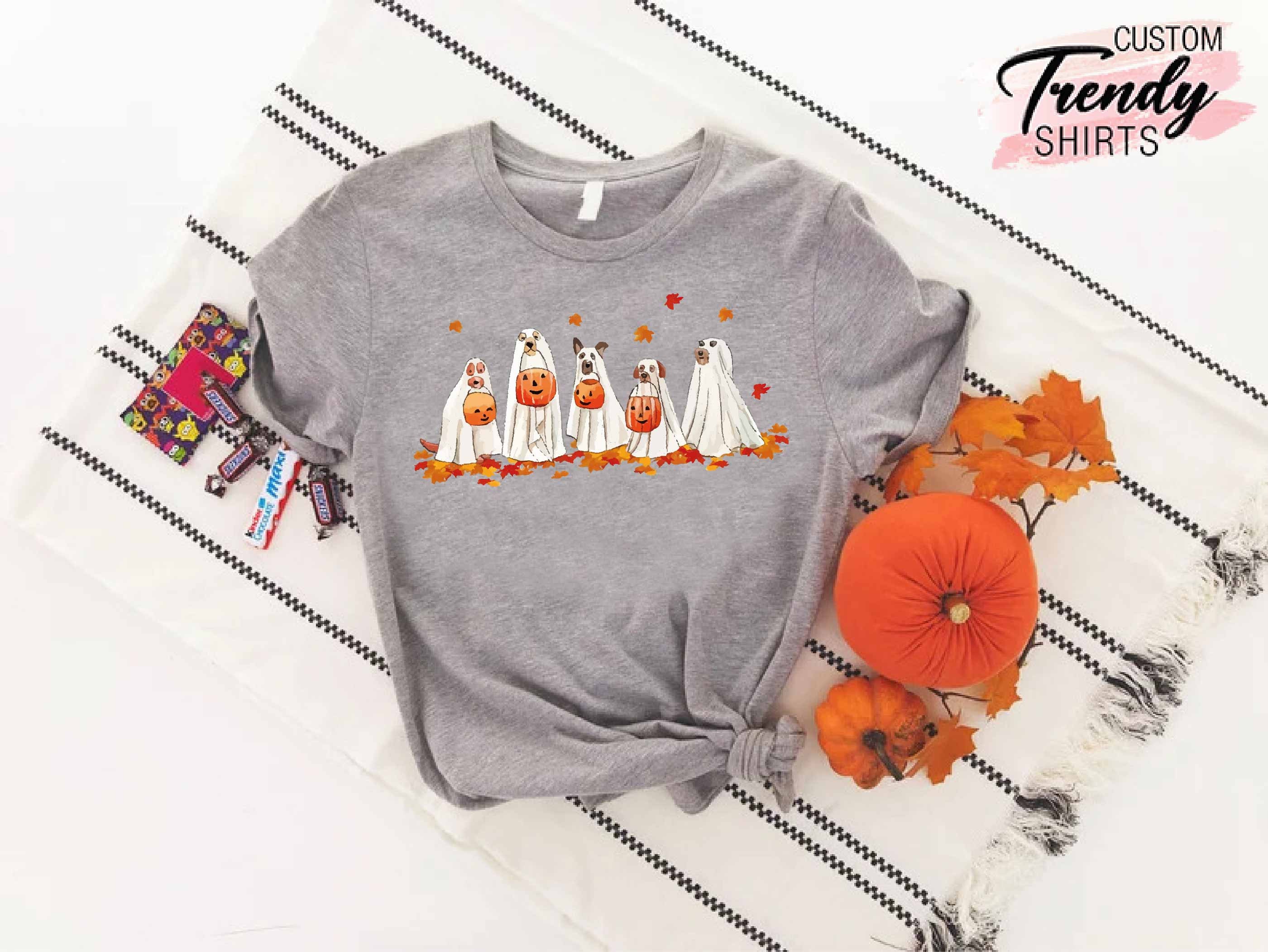 Spooky Dog Dogs Shirt or Pumpkin Dog Lover Treat Halloween Shirt, Gift Gift Trick Shirt, Gift, Season Halloween Shirt, Shirt, Shirt, - Etsy Ghost