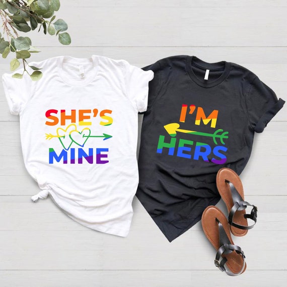 Im Hers Lesbian Lgbt Couple Matching T-Shirt Im Hers Lesbian Lgbt Couple Matching T-Shirt