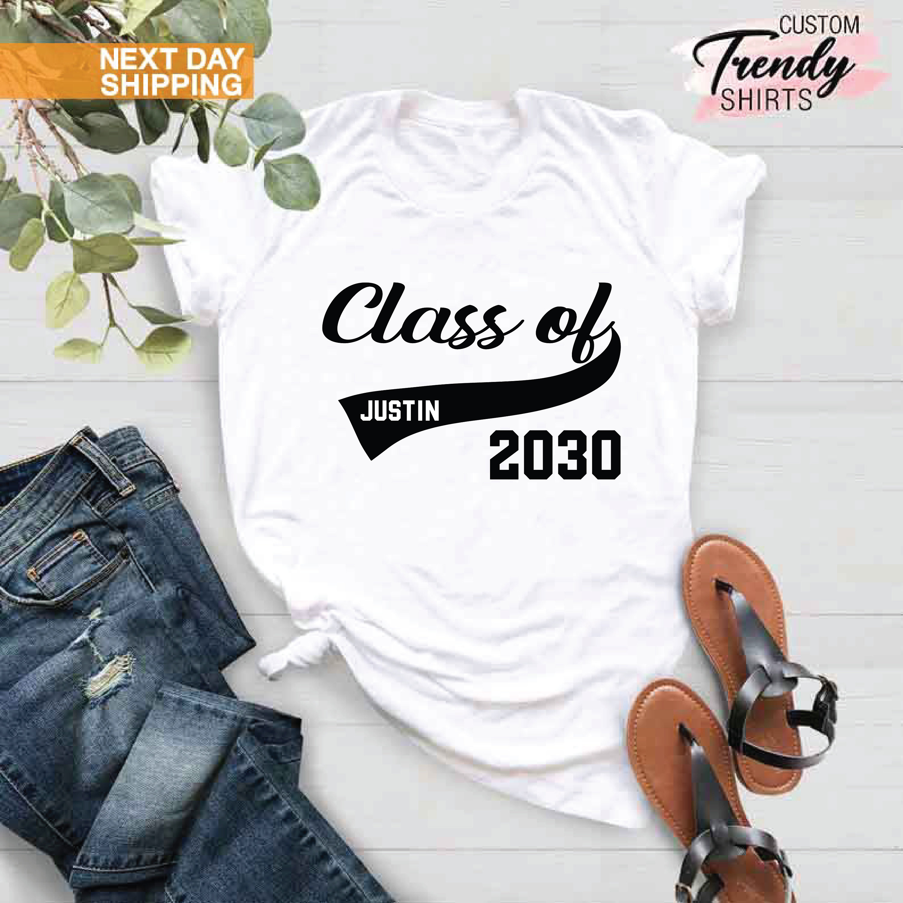 Custom Graduation Shirt Class of 2030 Shirt Personalized Etsy