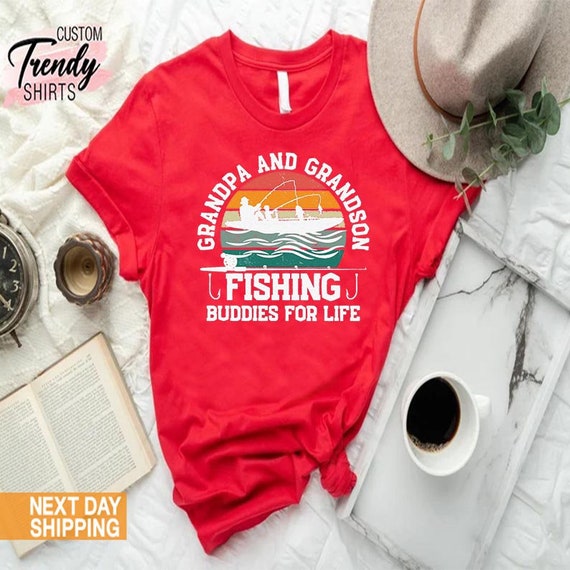 Matching Fishing Shirts for Grandpa and Grandson, Fathers Day Gift