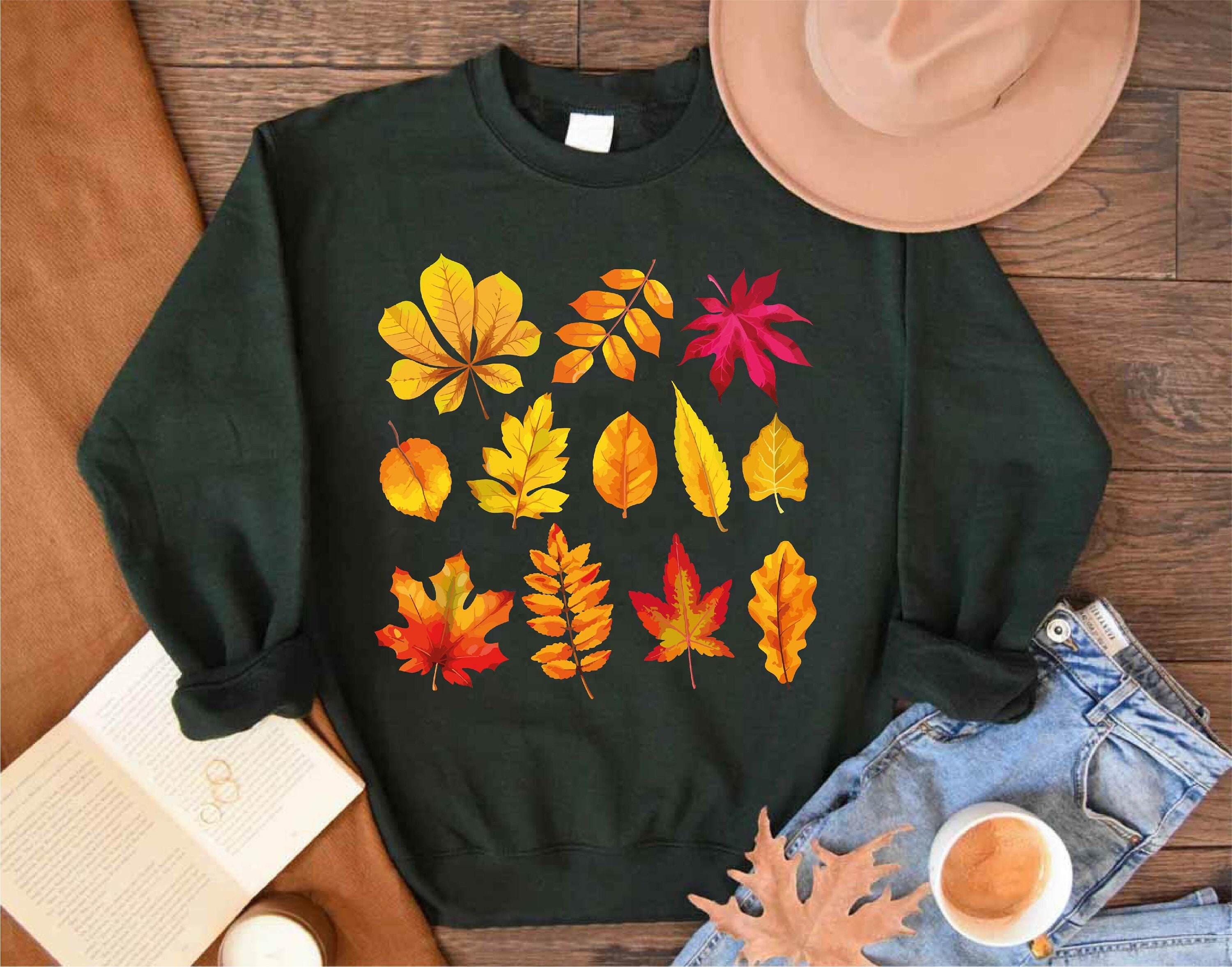 Fall Leaves Sweatshirt Autumn Sweaters for Women Fall Season - Etsy