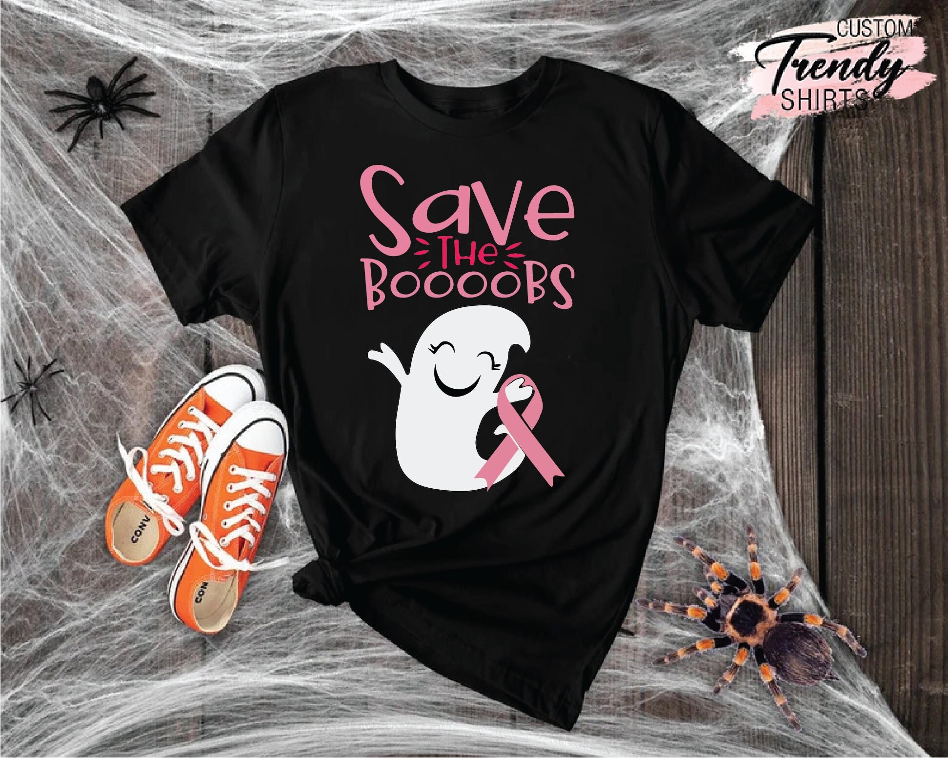 halloween breast cancer shirts