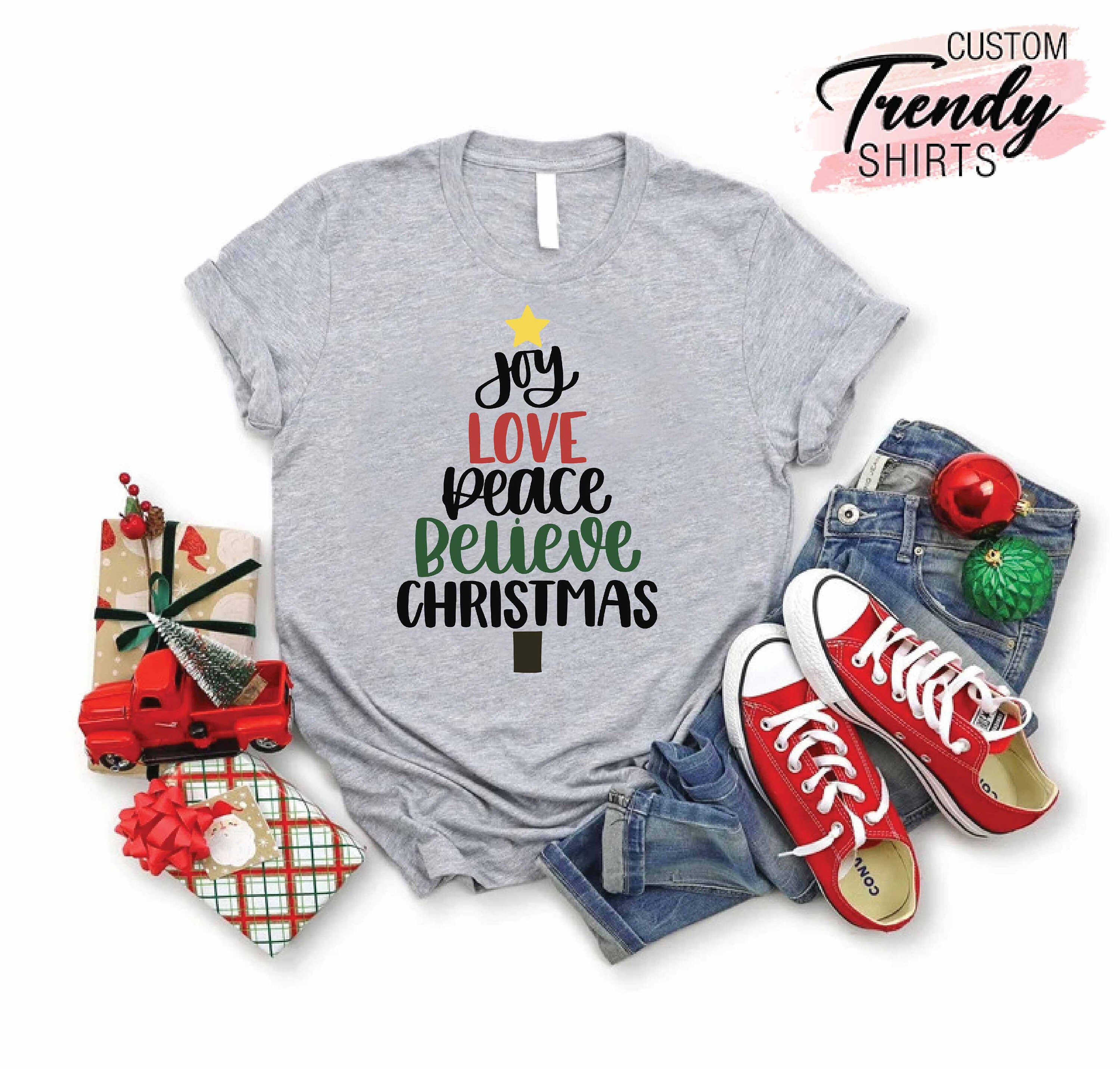 Discover Joy Shirt Ladies Christmas Shirt, Graphic Tee, Love Xmas T-shirt, Happy Holiday