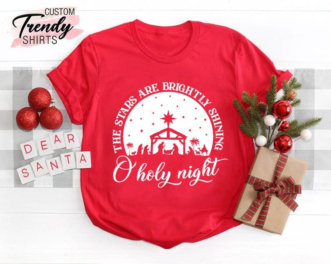 Christian Christmas Gifts, Nativity Scene Shirt, Christian Shirts for