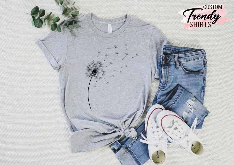 Dandelion Shirt Inspirational Shirt Windflower Tee - Etsy