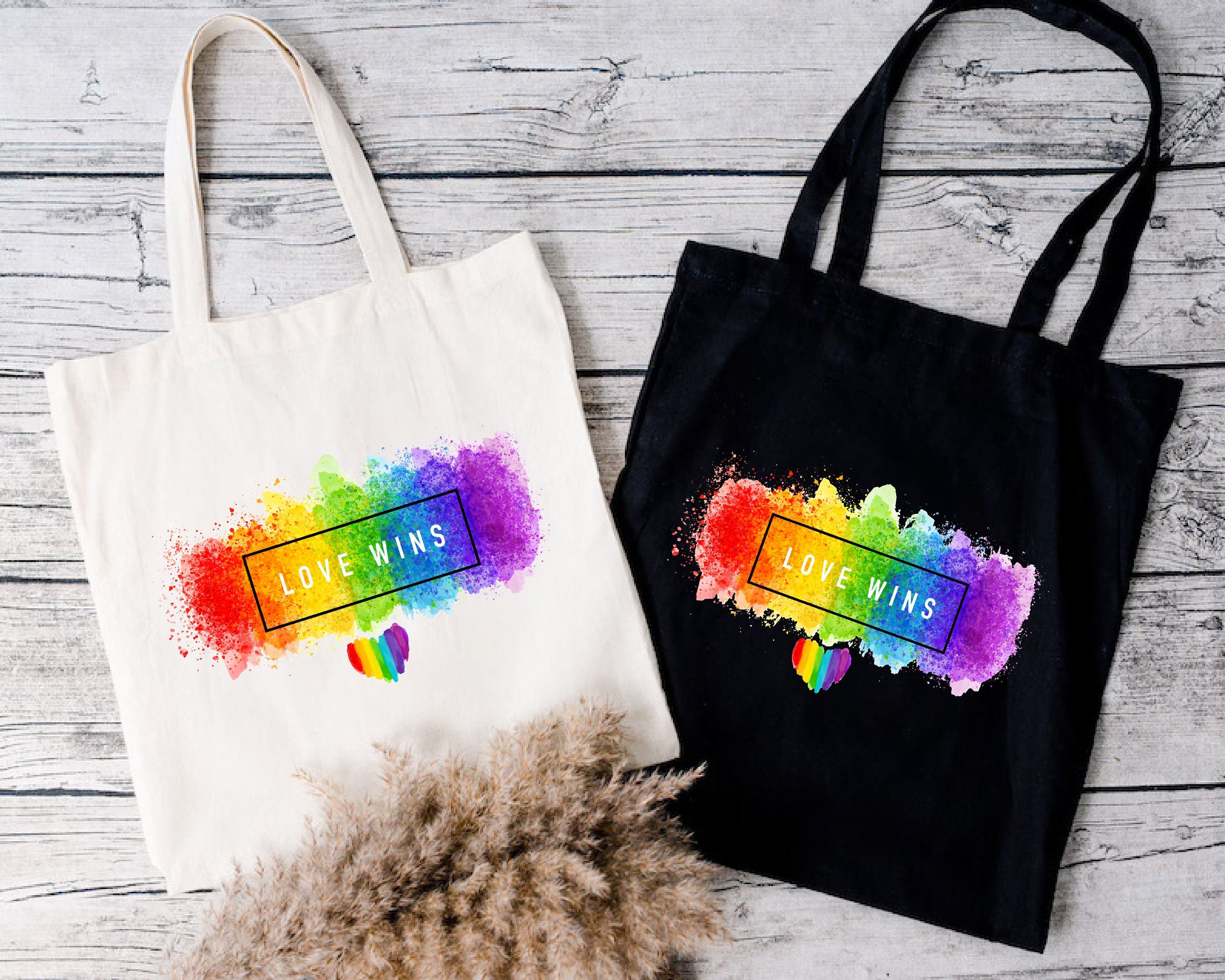 IKEA Kvanting Rainbow Shopping Beach Bag Handles Gay Pride LGBTQ