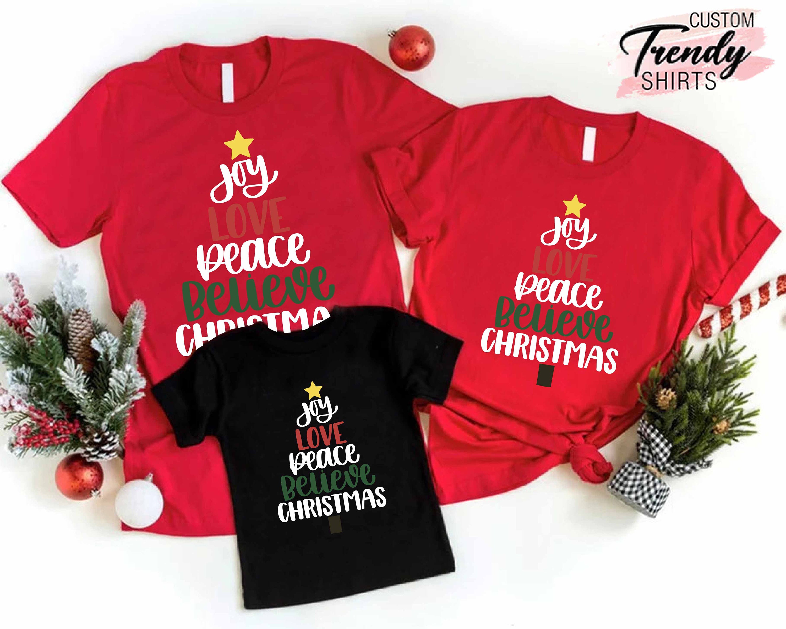 Discover Joy Shirt Ladies Christmas Shirt, Graphic Tee, Love Xmas T-shirt, Happy Holiday