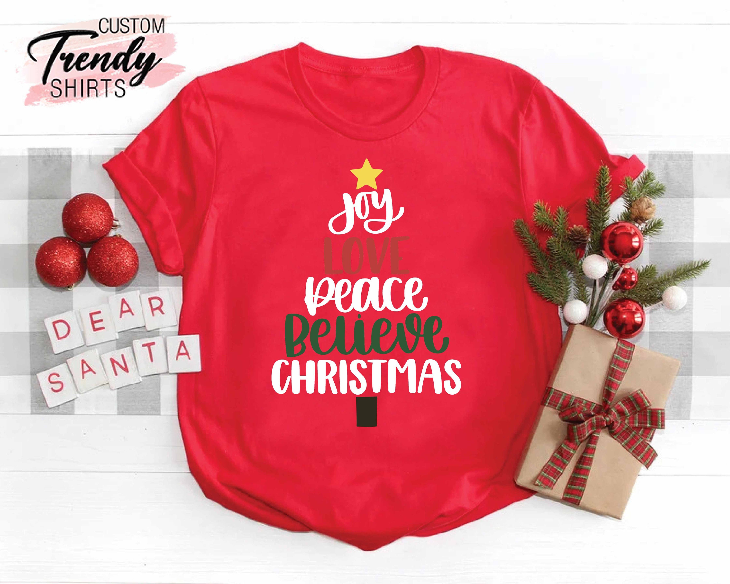 Discover Joy Shirt Ladies Christmas Shirt, Graphic Tee, Love Xmas T-shirt, Happy Holiday