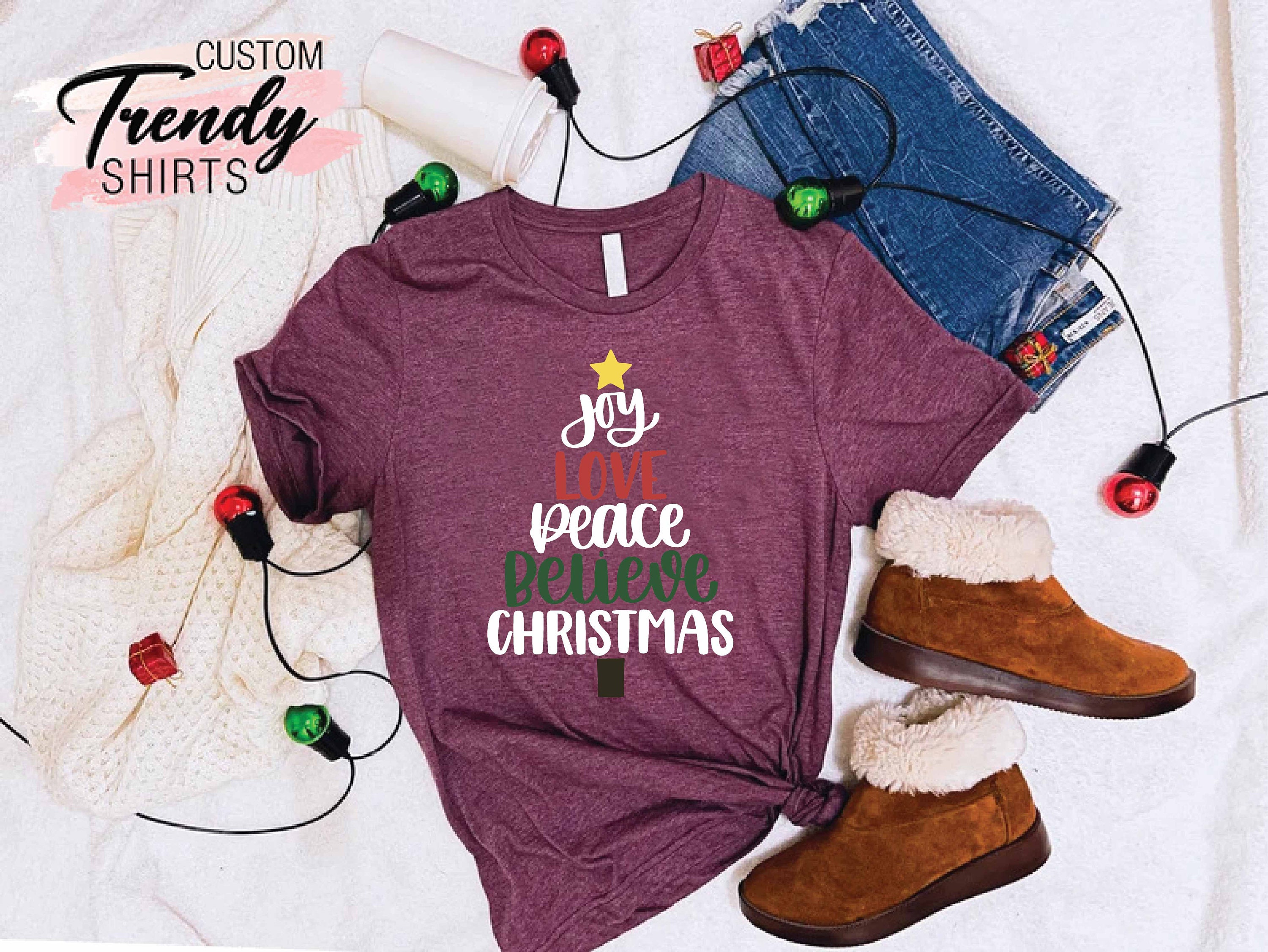 Discover Joy Shirt Ladies Christmas Shirt, Graphic Tee, Love Xmas T-shirt, Happy Holiday