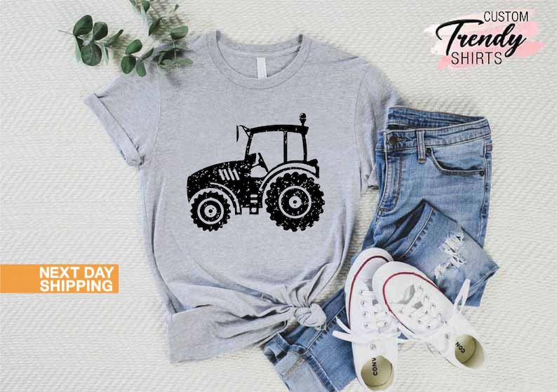 Tractor Shirt, Gift for Farmer, Farmer Shirt for Men, Mens Farming Shirt, Tractor Lover Gift, Tractor Gifts, Farming Shirts, Farm Family Tee image 3