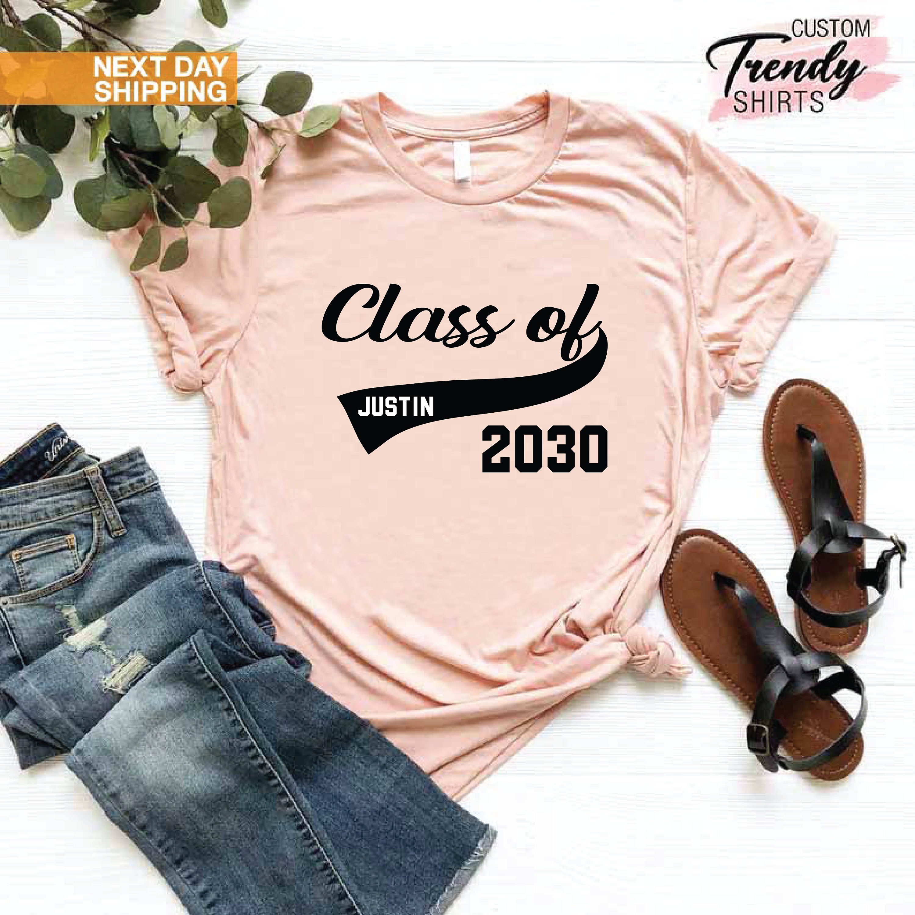 Custom Graduation Shirt Class of 2030 Shirt Personalized Etsy