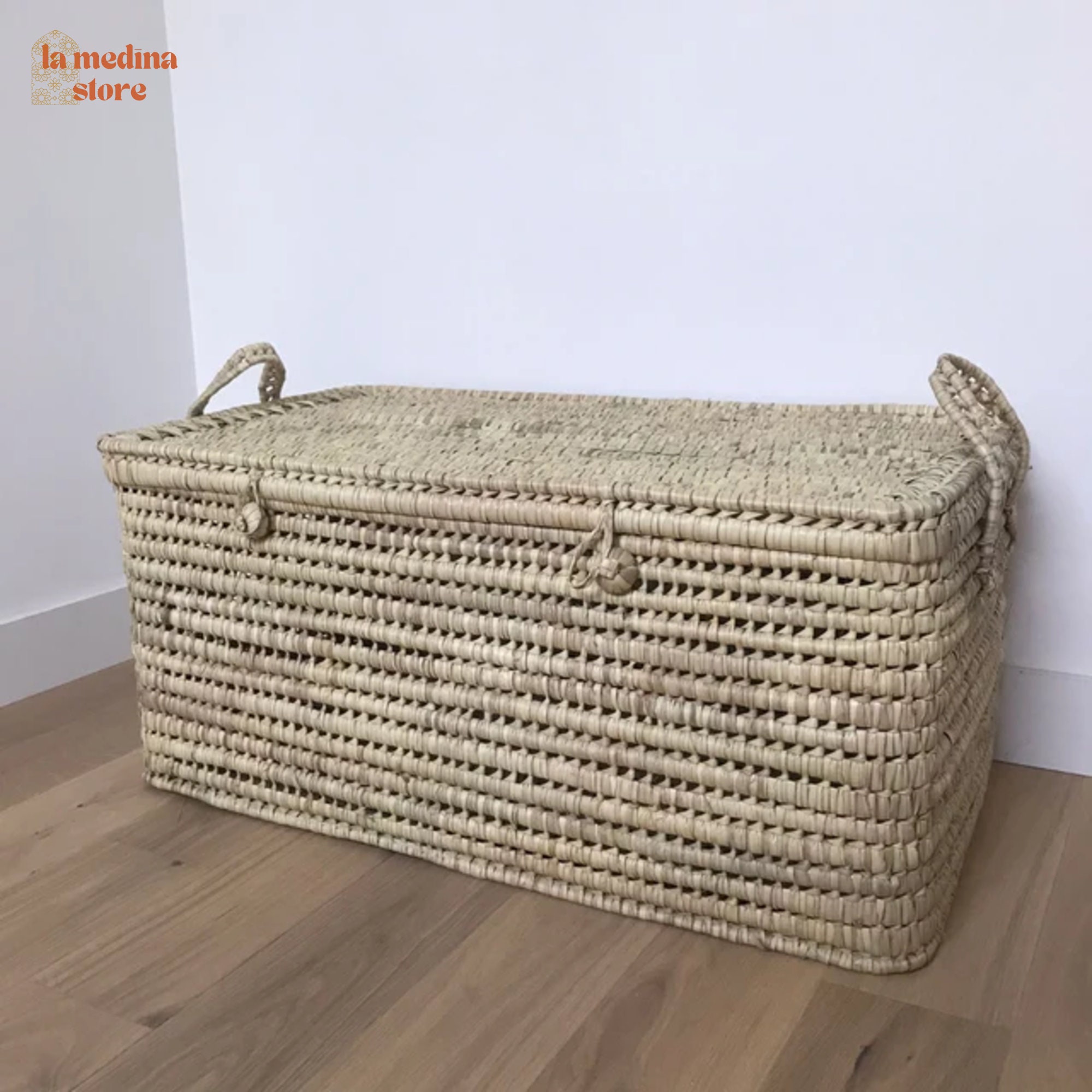 Wicker Storage Trunk Palm Leaf Toy Chest / Custom agrohort.ipb.ac.id