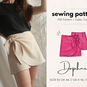 Daphne Skort Digital PDF Sewing Pattern // US 4-16 - EU 34-46 // Instant Download with all 7 Sizes