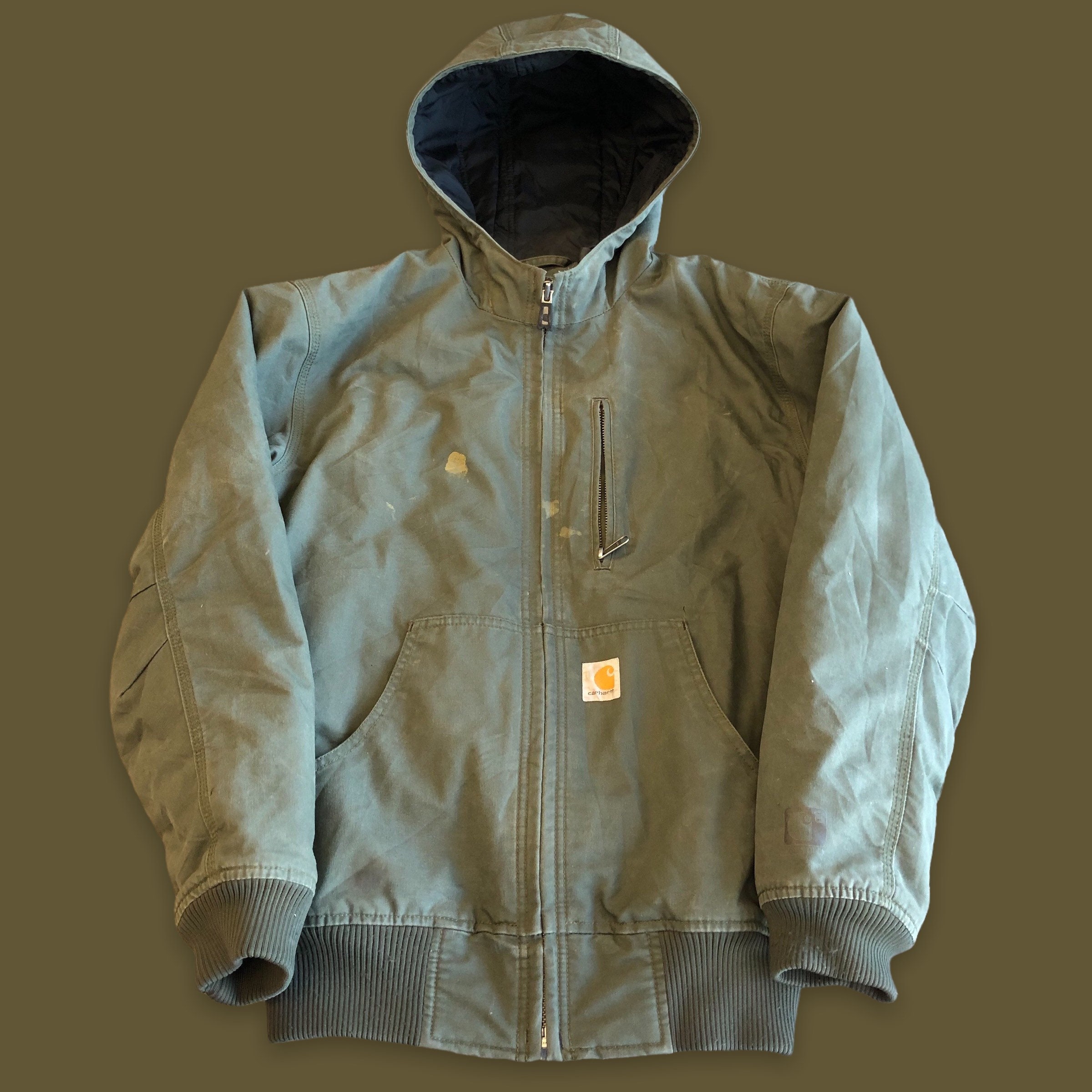 Vintage Pine Green Carhartt Hooded Workwear Jacket/ Outdoor - Etsy Canada