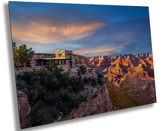 Grand Canyon Canvas Print: Mary Colter&#39;s Lookout Studio Landscape Wall Art