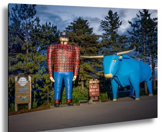 Paul Bunyan & Babe the Blue Ox: Minnesota Roadside Americana Photography Wall Art