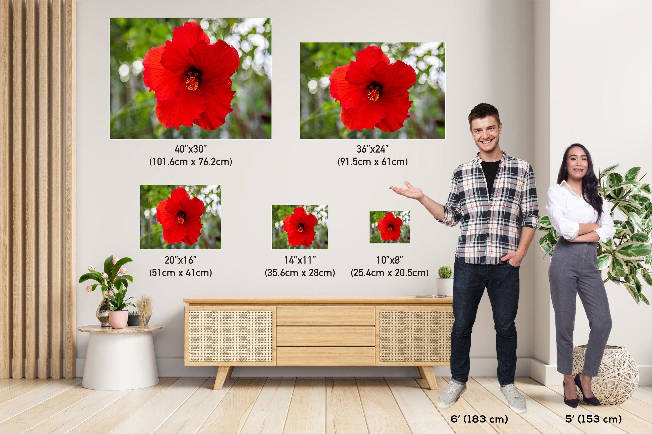 Red Hibiscus Flower Hawaiian Print Door Mat