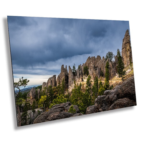 Needles Eye Tunnel: Giant Rock Formations Along the Needles Highway Wall Art Black Hills South Dakota Landscape Metal Acrylic Print