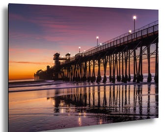 Oceanside Pier Sunset: California Seascape Wall Art