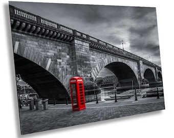 Red Phone Booth: London Bridge Photography Wall Art