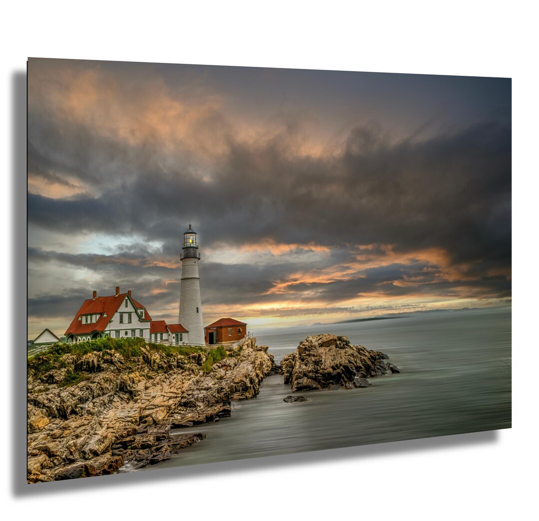 Portland Head Light Lighthouse Print: Maine Nautical Wall Art - Etsy