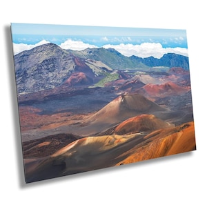 Nature&#39;s Playground: Haleakala National Park Volcano Maui Photography Metal Canvas Print Home Wall Art