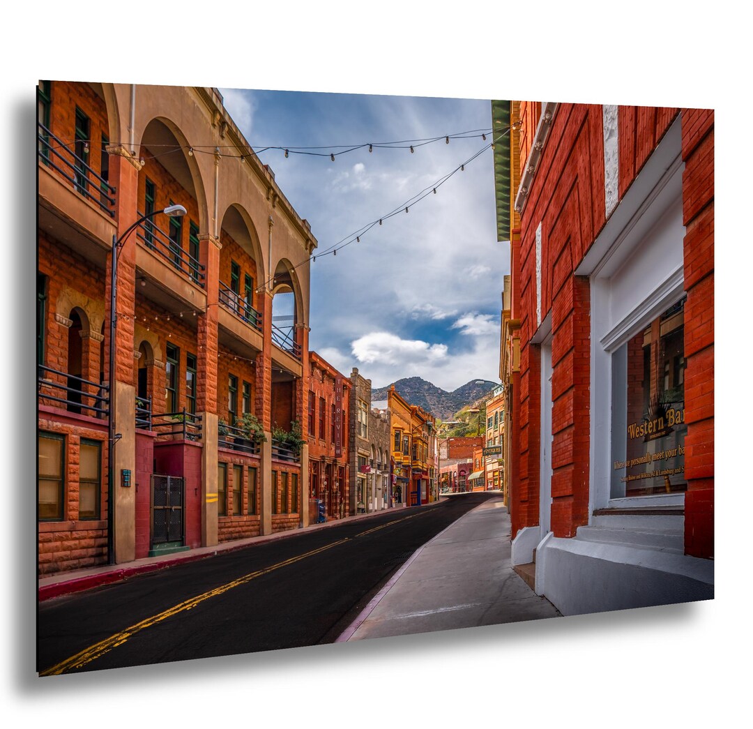 Bisbee Arizona Historic Streetscape, Colorful Downtown Architecture ...