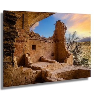 Up Close with History: Balcony House, Mesa Verde National Park Wall Art Colorado Iconic Metal Canvas Print