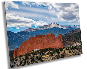 Legends Unveiled: Garden of the Gods and Pikes Peak Colorado Springs Landscape Wall Art Print