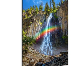 Majestic Cascades: Palisade Falls Montana Waterfalls, Nature Wall Art Canvas Print