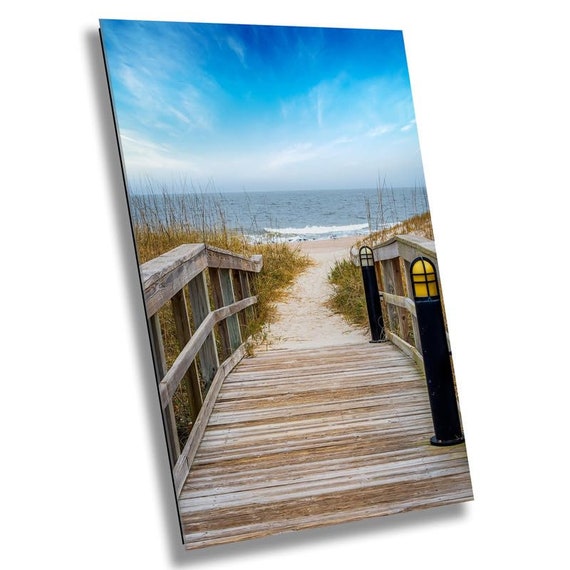 Florida Beach: Wooden Pathway Seascape Photography Wall Art