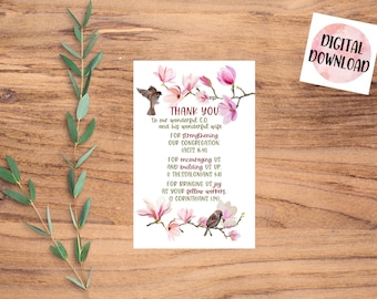 C.O. and Wife Thank You Card - Appreciation Card - Digital Download - JW Gifts - JW Greeting Cards