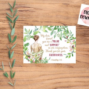 Hermana fiel - Tarjeta de hermanas - Descarga digital - Regalos JW - Tarjetas de felicitación JW