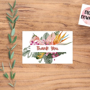 Thank You Card - Tropical Theme Thank You Card - Digital Download - JW Gifts - JW Greeting Cards